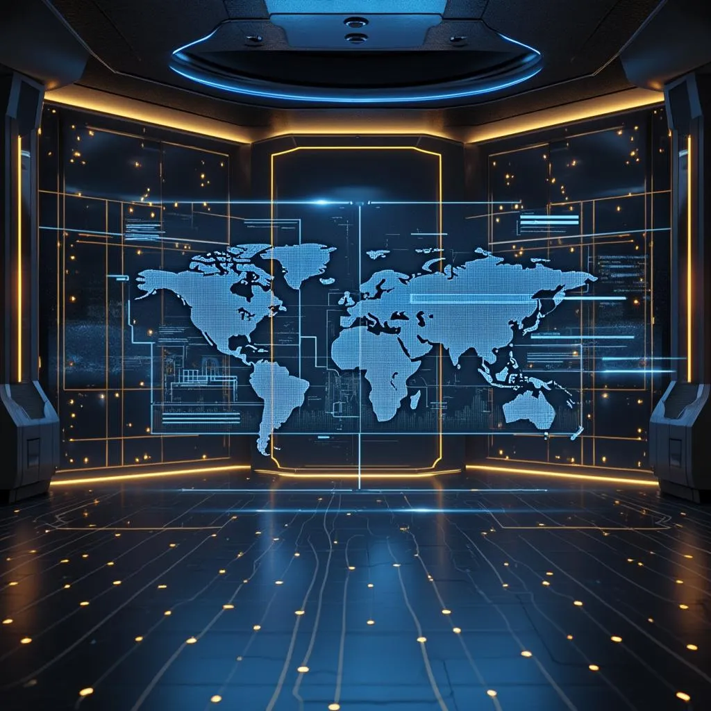Visión futurista de la auditoría financiera con tecnología avanzada
